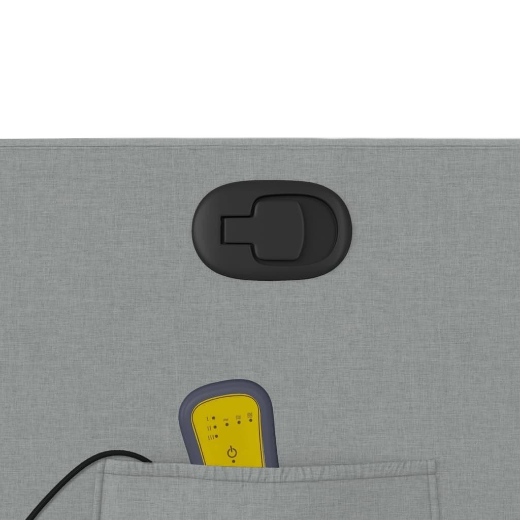 Emaga Rozkładany fotel masujący, jasnoszary, obity tkaniną